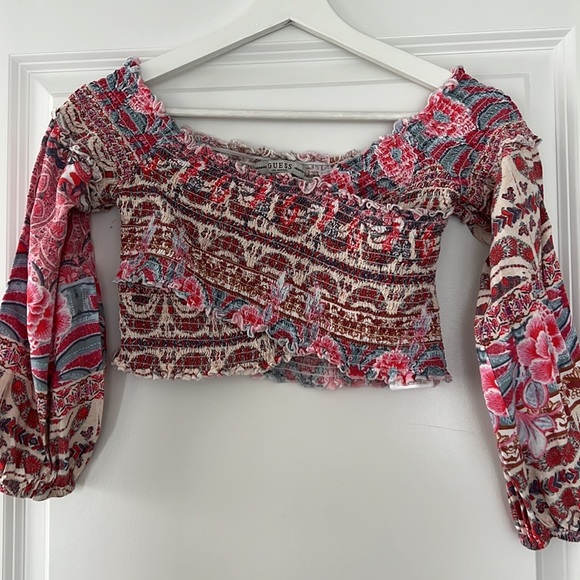 GUESS women floral  crop‎ top - Picture 2 of 6